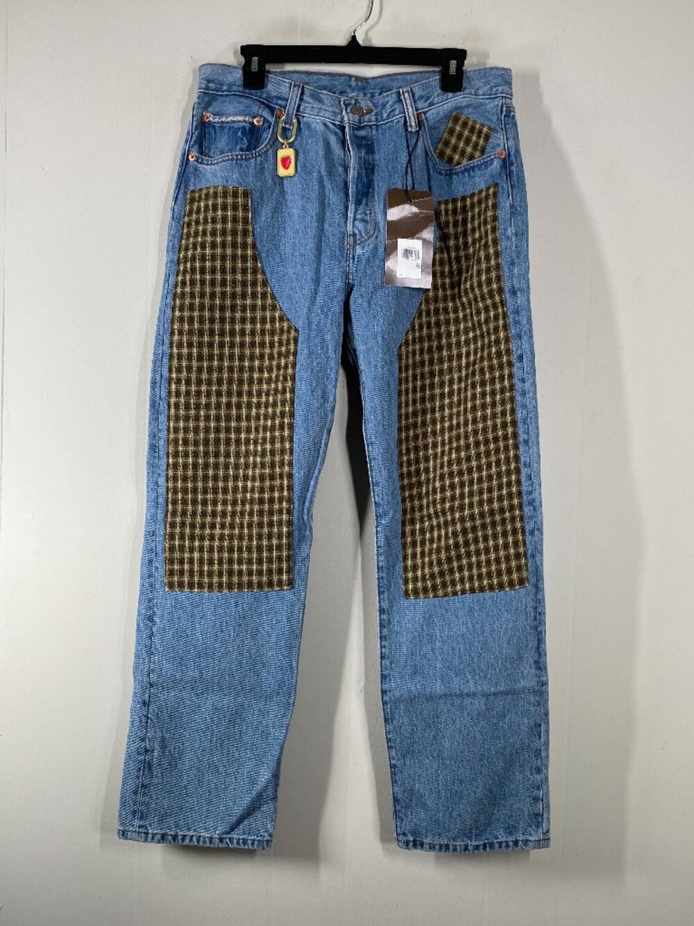 Levi's Emma Chamberlain 501 '90s Jeans Women 30 x 30 High Rise Blue Flannel NWT